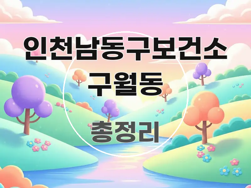 인천남동구보건소 구월동 핵심 요점 중심의 텍스트형 카드뉴스 표지 이미지 - 가독성을 높이는 이미지