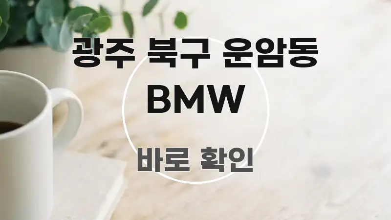 광주 북구 운암동 BMW 스마트하게 정리된 포스트 대표 비주얼 이미지 - 본문 내용과 연관된 이미지