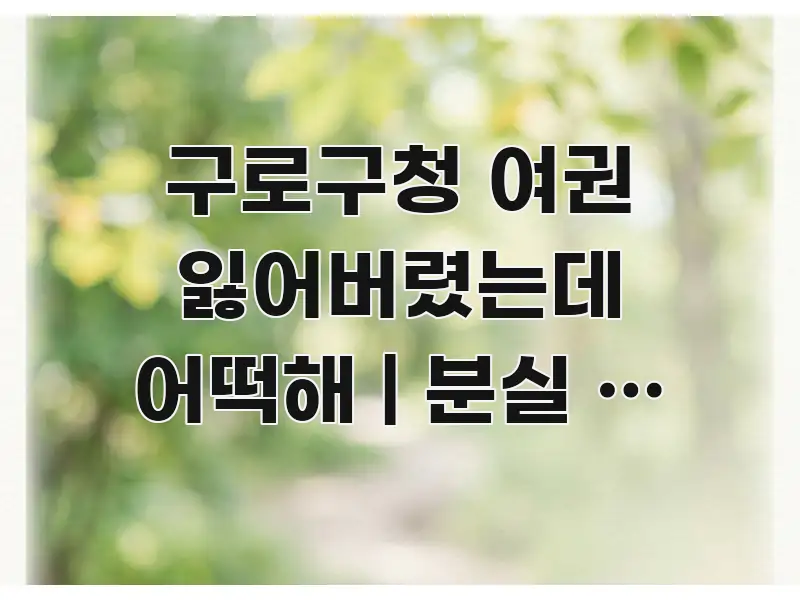 구로구청 여권 잃어버렸는데 어떡해 | 분실 후 처음 핵심만 담은 스마트 정보 카드 - 설명을 돕는 이미지