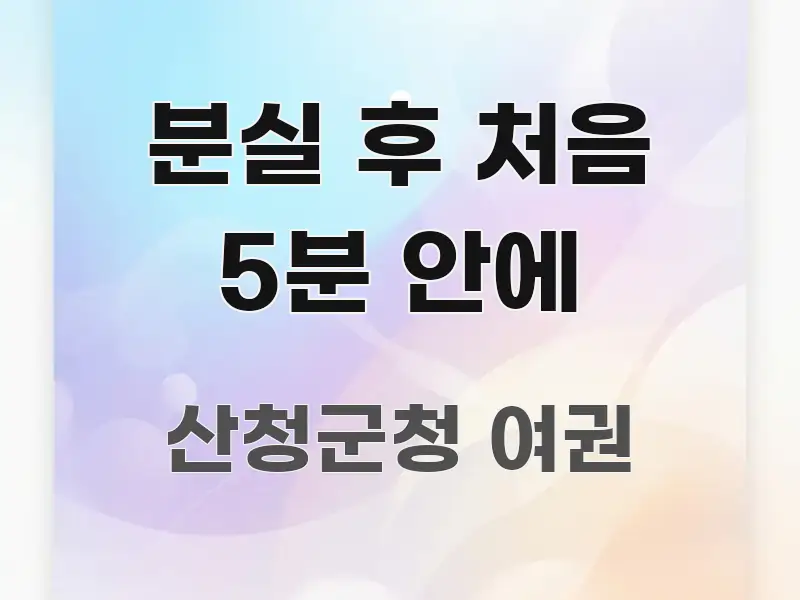 분실 후 처음 5분 안에 시선을 사로잡는 핵심 키워드 시각화 이미지 - 설명을 돕는 이미지