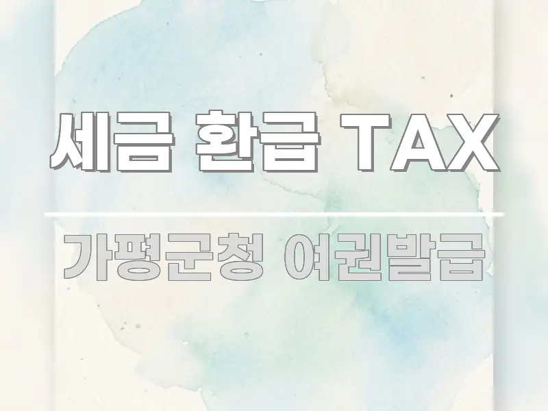 세금 환급 TAX 꼼꼼하게 정리된 정보 전달형 표지 이미지 - 내용 요약을 위한 이미지