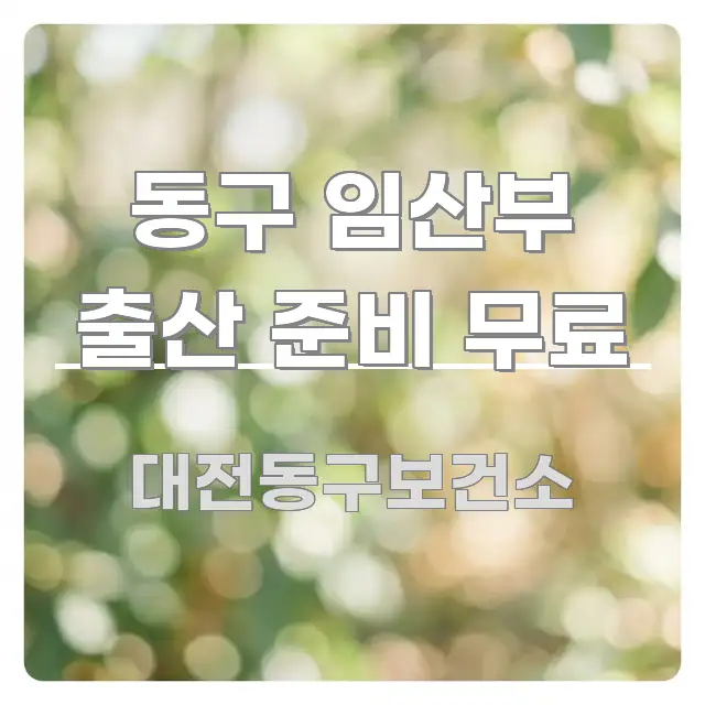 동구 임산부 출산 준비 무료 깔끔하게 정리된 타이포그래피 블로그 표지 - 글 흐름을 돕는 시각 자료