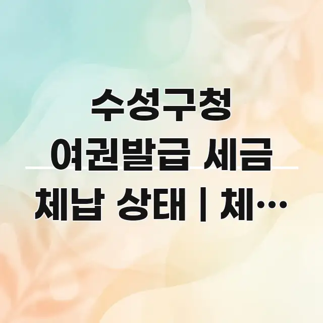 수성구청 여권발급 세금 체납 상태 | 체납 사실이 여권 핵심 개념을 담은 읽기 좋은 정보 카드