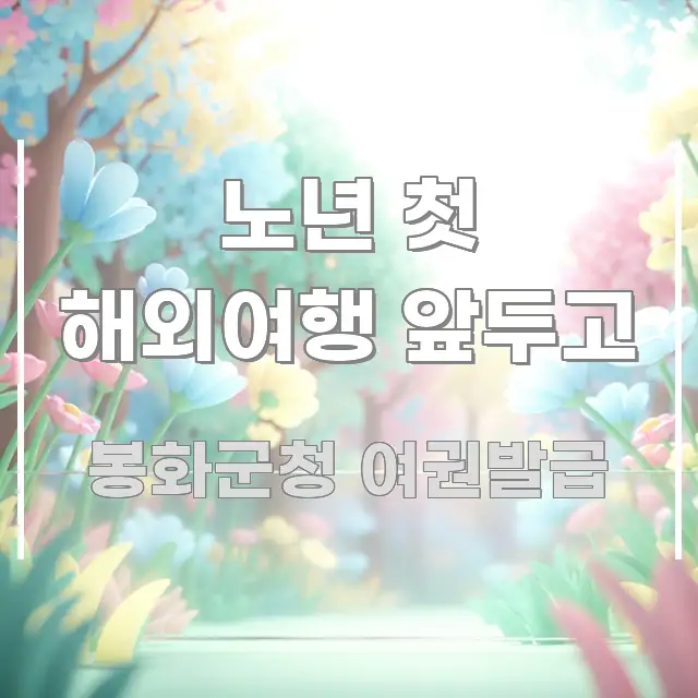 노년 첫 해외여행 앞두고 독자를 위해 선별한 텍스트 기반 블로그 이미지 - 참고용 이미지