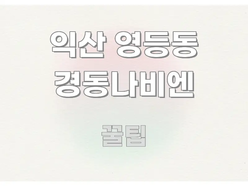 익산 영등동 경동나비엔 실용적으로 정리한 가독성 높은 정보 이미지 - 본문 내용과 연관된 이미지