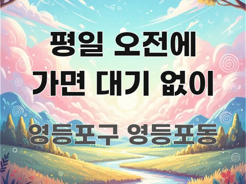 평일 오전에 가면 대기 없이 시선을 사로잡는 블로그 섹션 구분 이미지 - 독자 이해를 위한 이미지