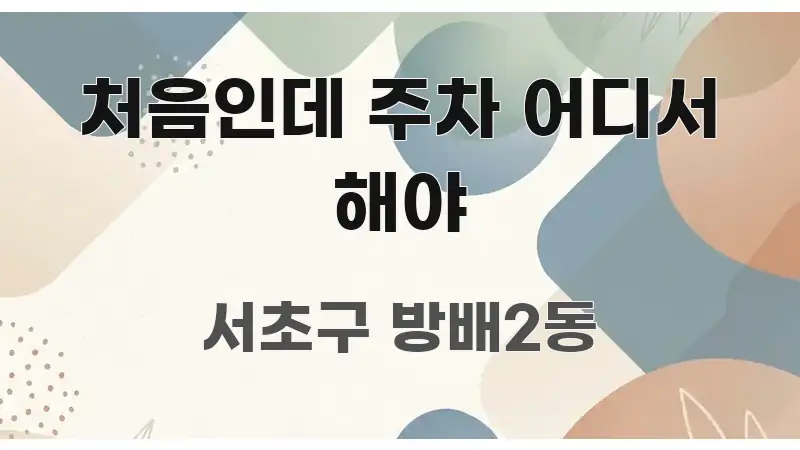 처음인데 주차 어디서 해야 검증된 정보로 구성된 텍스트 포스터 이미지 - 설명을 돕는 이미지
