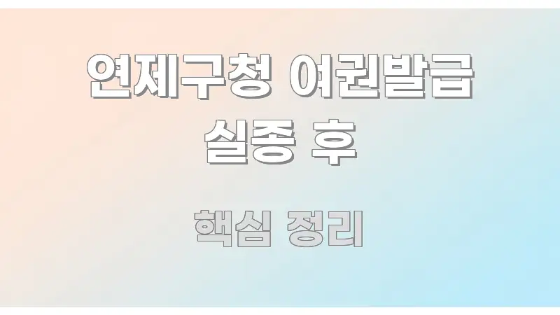 연제구청 여권발급 실종 후 정보 이미지 연제구청 여권발급 실종 후 핵심 정보를 압축한 블로그 포스트 커버 이미지