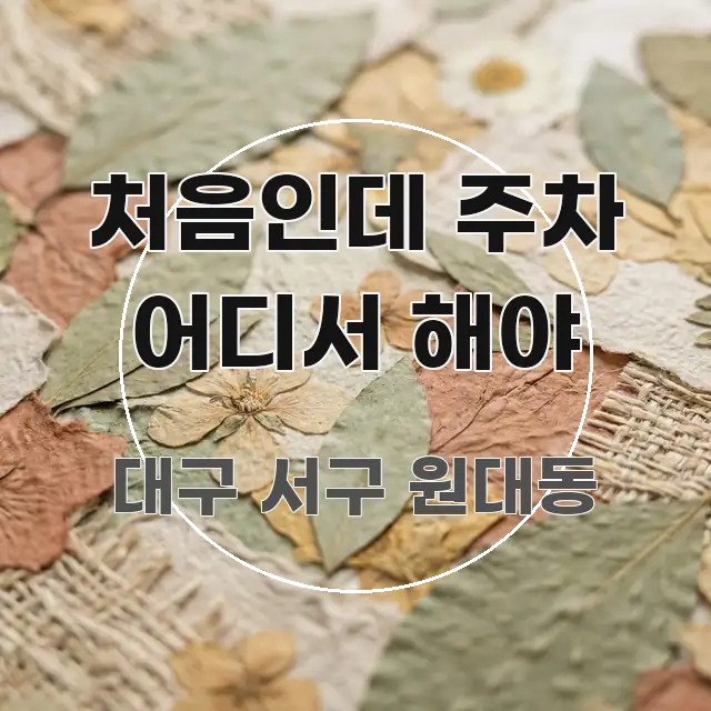 처음인데 주차 어디서 해야 주요 포인트를 요약한 정보 전달형 표지 이미지 - 글 흐름을 돕는 시각 자료