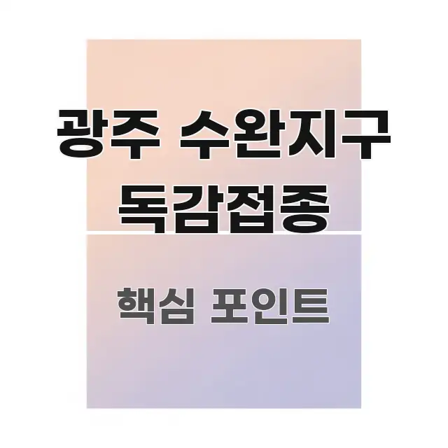 광주 수완지구 독감접종 흐름을 잡아주는 핵심 키워드 시각화 이미지 - 가독성을 높이는 이미지