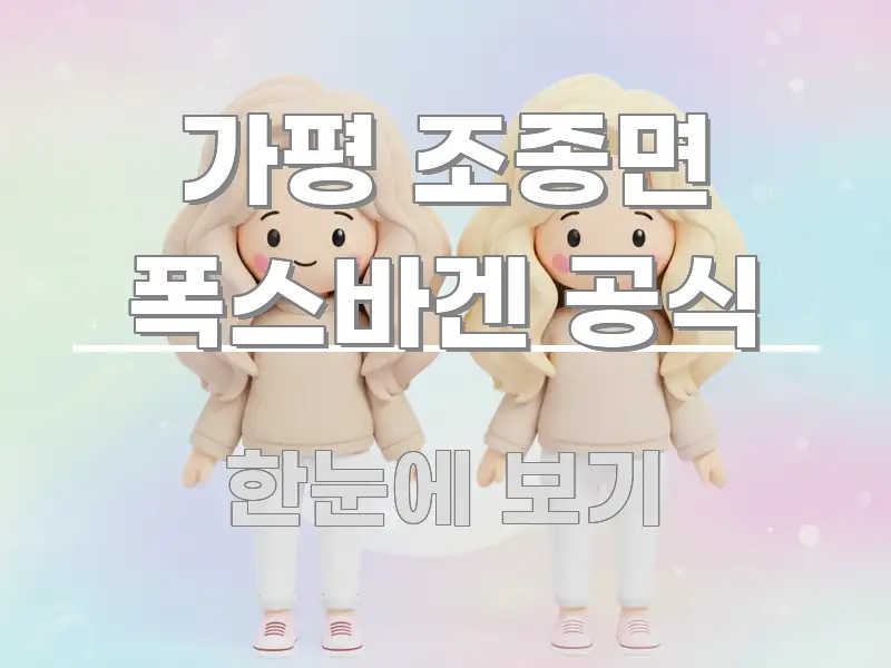가평 조종면 폭스바겐 공식 간결하고 명료한 글 소개 썸네일 이미지