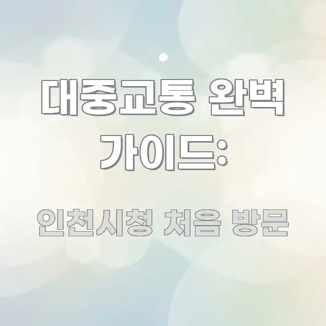 대중교통 완벽 가이드: 쉽게 읽히는 가독성 높은 정보 이미지 - 가독성을 높이는 이미지