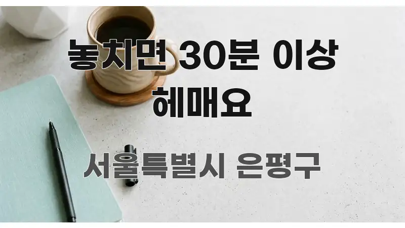 놓치면 30분 이상 헤매요 주요 흐름을 설명한 핵심 요약 디자인 카드 - 참고용 이미지