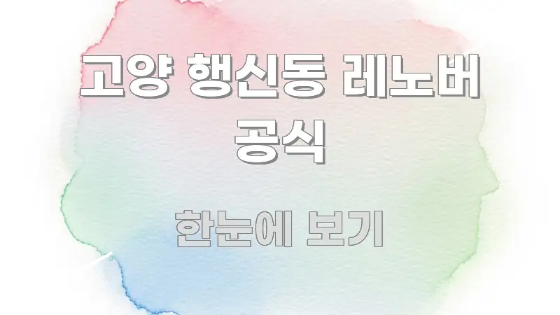 고양 행신동 레노버 공식 꼭 필요한 정보만 담은 콘텐츠 요약 표지 이미지 - 가독성을 높이는 이미지