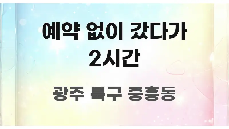 예약 없이 갔다가 2시간 한눈에 들어오는 텍스트 중심 디자인 표지