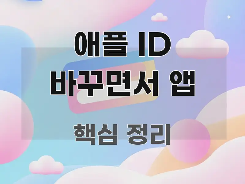 애플 ID 바꾸면서 앱 한눈에 들어오는 핵심 요약 디자인 카드 - 독자 이해를 위한 이미지