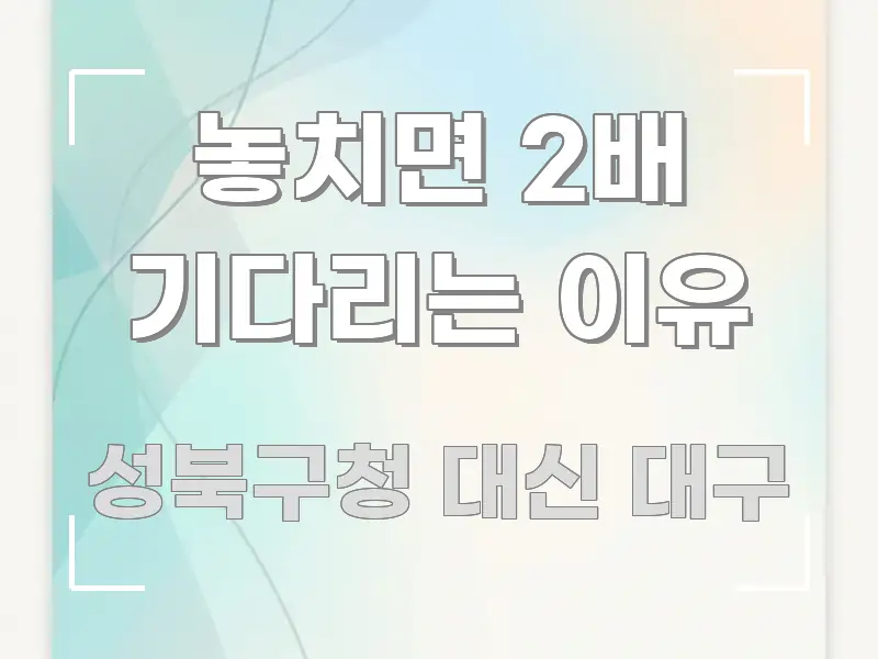 놓치면 2배 기다리는 이유 바로 활용 가능한 정보 정리 카드 이미지 - 글 흐름을 돕는 시각 자료