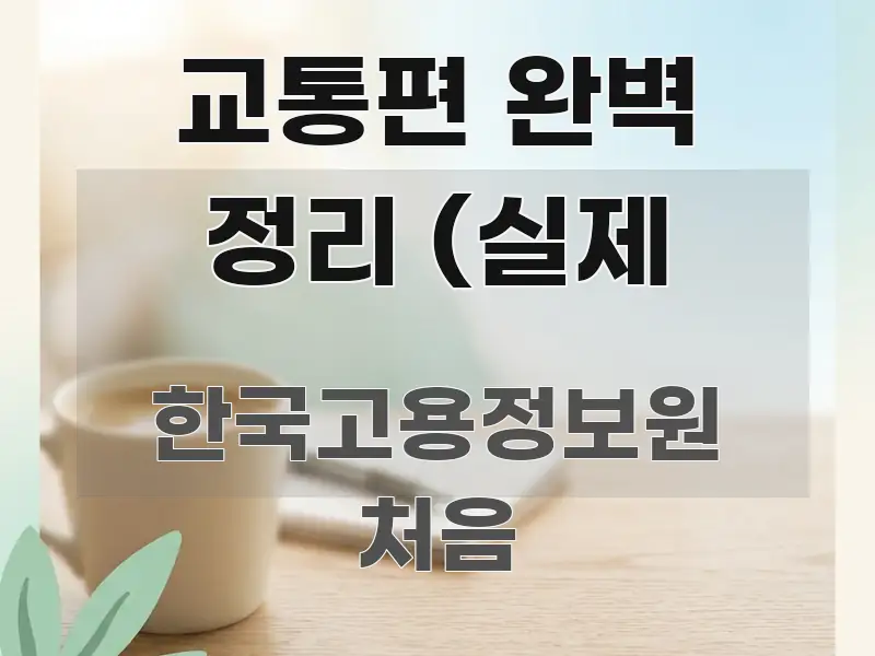 교통편 완벽 정리 (실제 깔끔하게 정리된 포스트 대표 비주얼 이미지 - 설명을 돕는 이미지