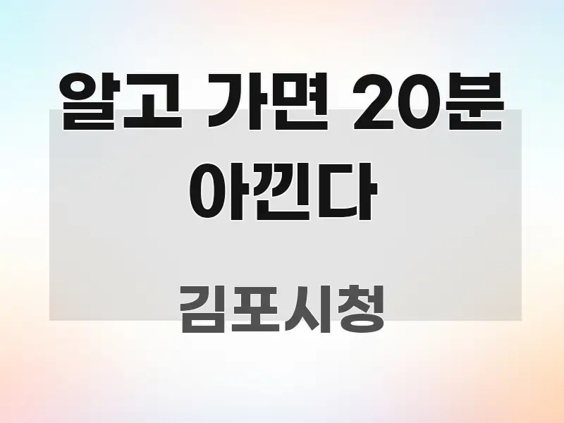 알고 가면 20분 아낀다 핵심 정보를 압축한 정보 정리 카드 이미지 - 설명을 돕는 이미지