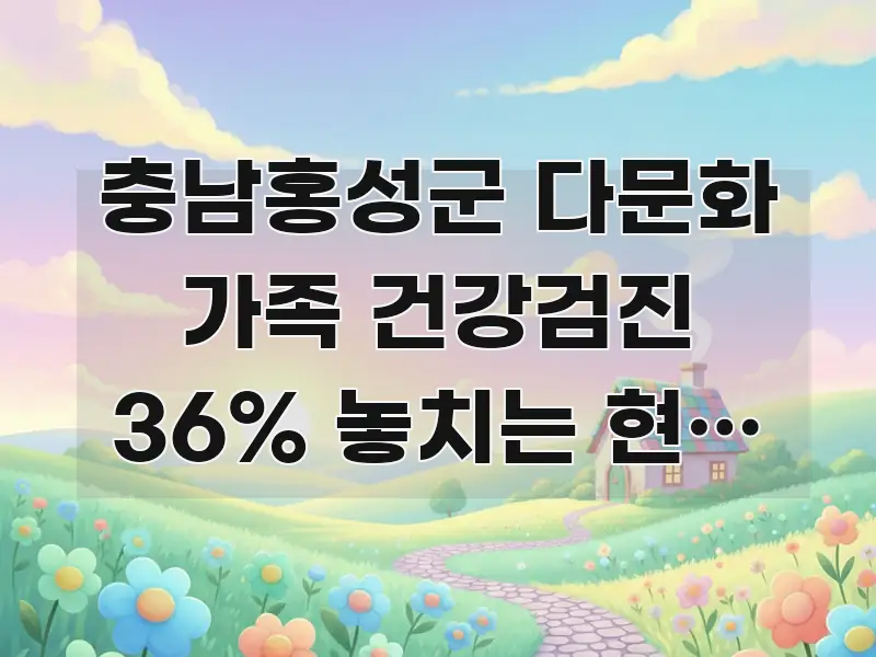 충남홍성군 다문화 가족 건강검진 36% 놓치는 현실 — 흥미롭게 구성한 깔끔한 인포그래픽 표지 - 참고용 이미지