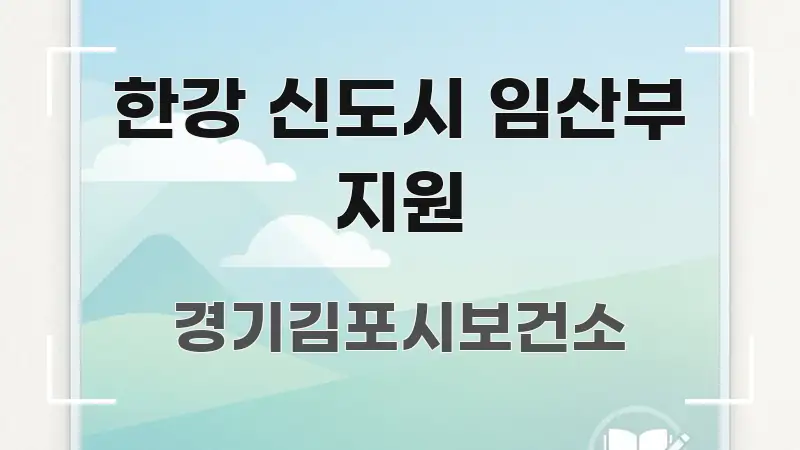 한강 신도시 임산부 지원 꼭 알아야 할 정보를 담은 블로그 섹션 구분 이미지 - 설명을 돕는 이미지