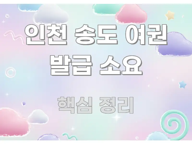 인천 송도 여권 발급 소요 빠르게 이해할 수 있는 블로그 포스트 커버 이미지