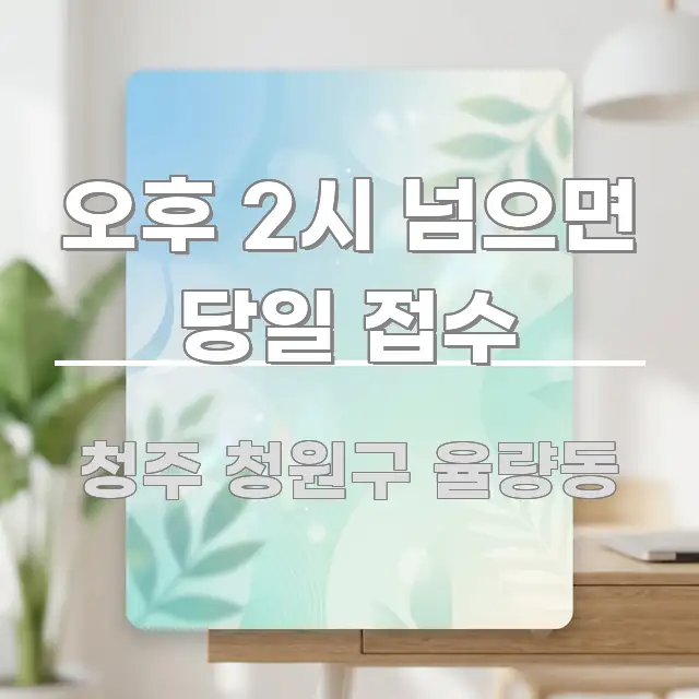 오후 2시 넘으면 당일 접수 핵심 키워드 중심의 블로그용 카드뉴스 썸네일 - 참고용 이미지