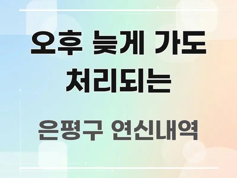 오후 늦게 가도 처리되는 한눈에 들어오는 블로그 섹션 구분 이미지 - 설명을 돕는 이미지