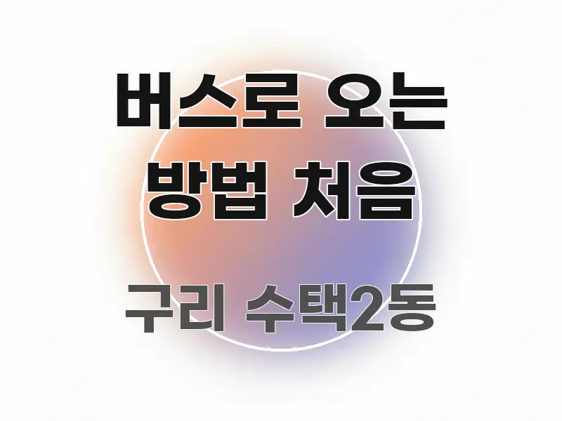 버스로 오는 방법 처음 한눈에 보기 좋게 요약한 가독성 높은 정보 이미지