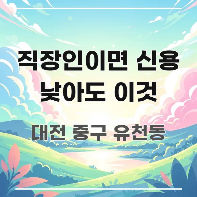 직장인이면 신용 낮아도 이것 주요 흐름을 설명한 블로그용 카드뉴스 썸네일
