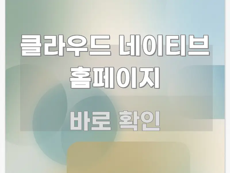 클라우드 네이티브 홈페이지 흐름을 잡아주는 정보 요약 인포그래픽 이미지