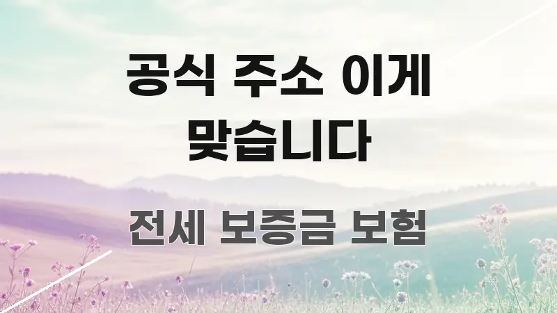 공식 주소 이게 맞습니다 알기 쉽게 정리한 블로그용 카드뉴스 썸네일 - 글 흐름을 돕는 시각 자료