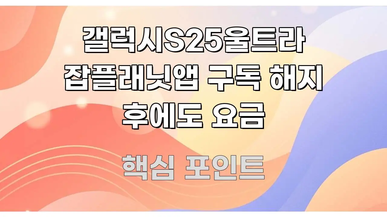 갤럭시S25울트라 잡플래닛앱 구독 해지 후에도 요금 직관적으로 이해되는 블로그 섹션 구분 이미지 - 내용 요약을 위한 이미지