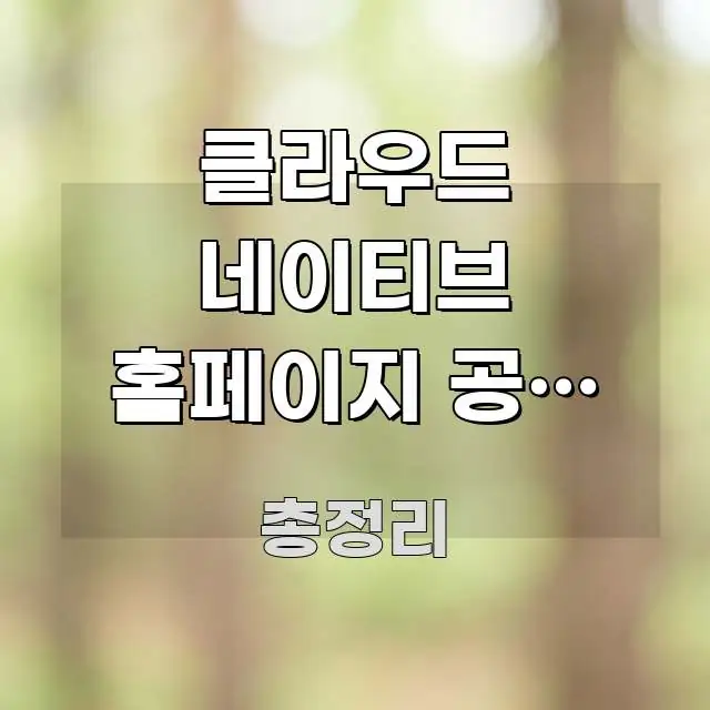 클라우드 네이티브 홈페이지 공식 주소 확인하고 30% 핵심 키워드 중심의 정보 요약 인포그래픽 이미지 - 독자 이해를 위한 이미지