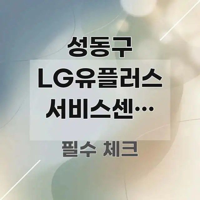 성동구 LG유플러스 서비스센터 한양대역 방문 | 주말 핵심 정보 중심의 미니멀 블로그 썸네일