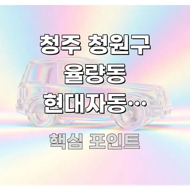 청주 청원구 율량동 현대자동차 서비스센터 공휴일 방문 쉽게 따라할 수 있는 핵심 요약 디자인 카드 - 활용 예시 이미지