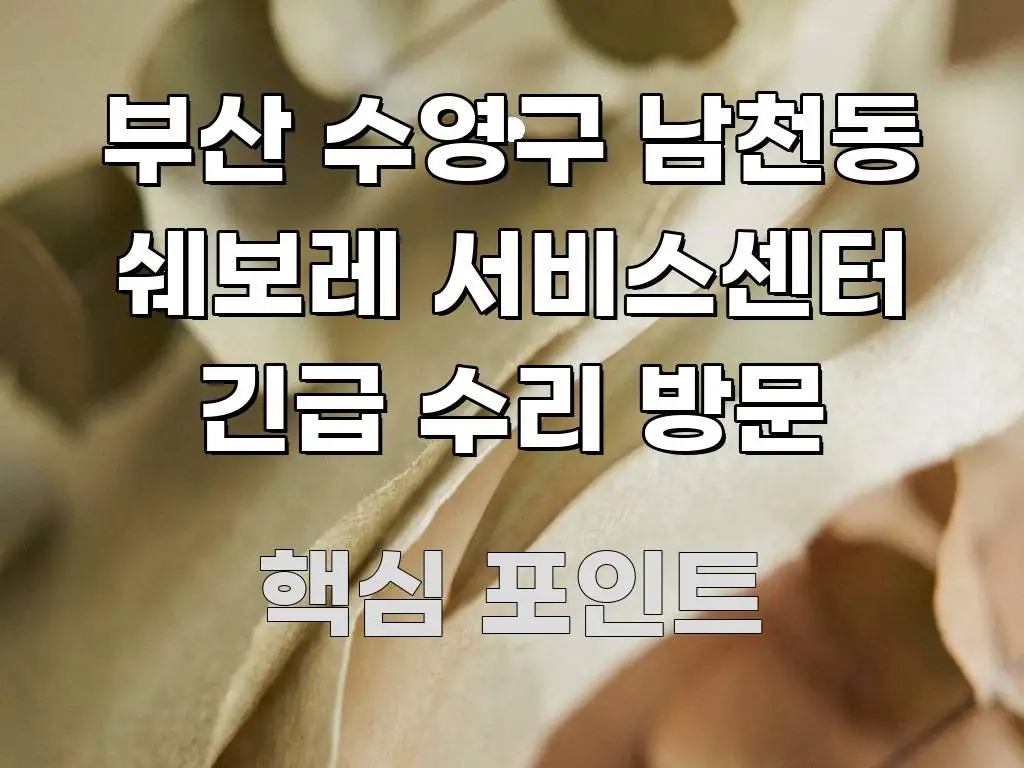 부산 수영구 남천동 쉐보레 서비스센터 긴급 수리 방문 독자를 위해 선별한 텍스트형 카드뉴스 표지 이미지