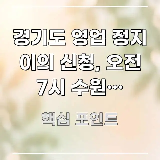 경기도 영업 정지 이의 신청, 오전 7시 수원역 도착이 한눈에 들어오는 텍스트형 카드뉴스 표지 이미지 - 본문 내용과 연관된 이미지