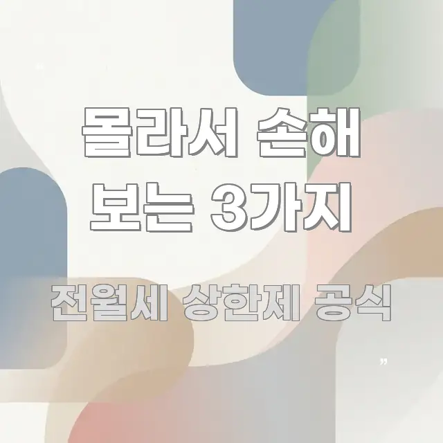 몰라서 손해 보는 3가지 전문적으로 분석한 글 소개 썸네일 이미지 - 가독성을 높이는 이미지