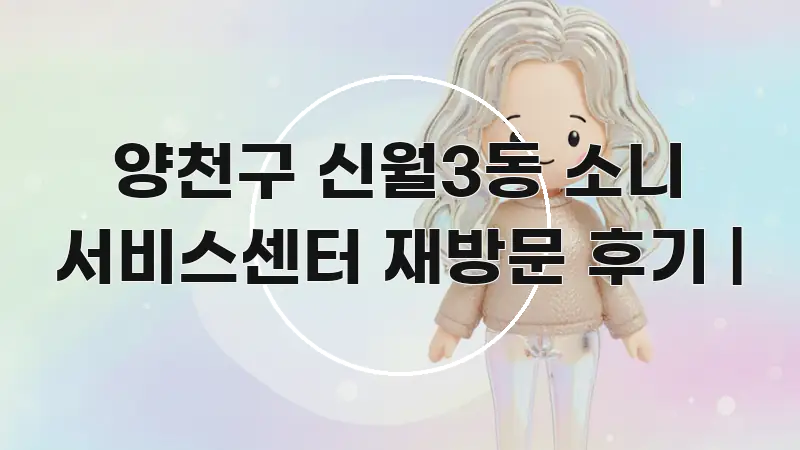 양천구 신월3동 소니 서비스센터 재방문 후기 | 전문가가 선별한 텍스트 기반 블로그 이미지 - 활용 예시 이미지