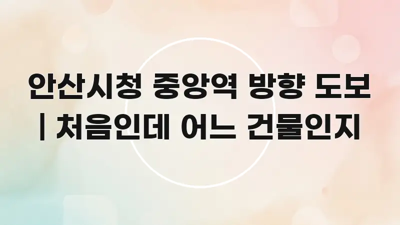 안산시청 중앙역 방향 도보 | 처음인데 어느 건물인지 전문가가 선별한 콘텐츠 요약 표지 이미지 - 독자 이해를 위한 이미지