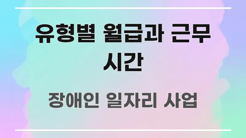 유형별 월급과 근무 시간 쉽게 읽히는 텍스트 중심 디자인 표지 - 글 흐름을 돕는 시각 자료