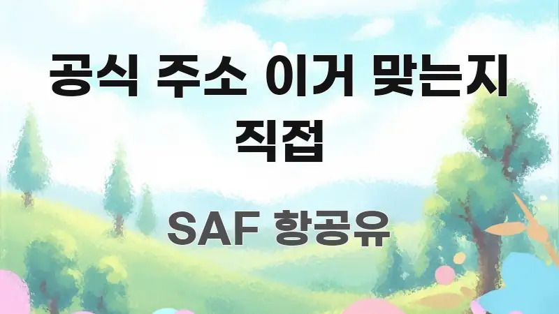 공식 주소 이거 맞는지 직접 한 번에 이해되는 콘텐츠 요약 표지 이미지