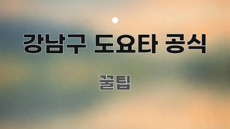 강남구 도요타 공식 스마트하게 정리된 블로그 섹션 구분 이미지 - 본문 내용과 연관된 이미지