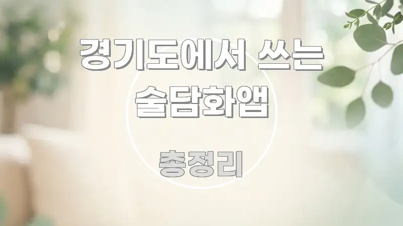 경기도에서 쓰는 술담화앱 전문적으로 분석한 깔끔한 인포그래픽 표지 - 참고용 이미지