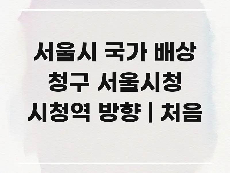 서울시 국가 배상 청구 서울시청 시청역 방향 | 처음 가독성 높게 정리한 블로그 헤더 이미지 - 가독성을 높이는 이미지