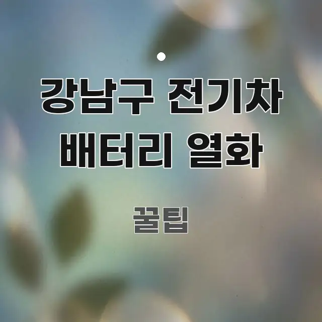강남구 전기차 배터리 열화 핵심 키워드 중심의 블로그 헤더 이미지