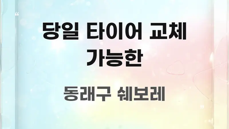 당일 타이어 교체 가능한 효율적으로 구성된 블로그 섹션 구분 이미지 - 가독성을 높이는 이미지
