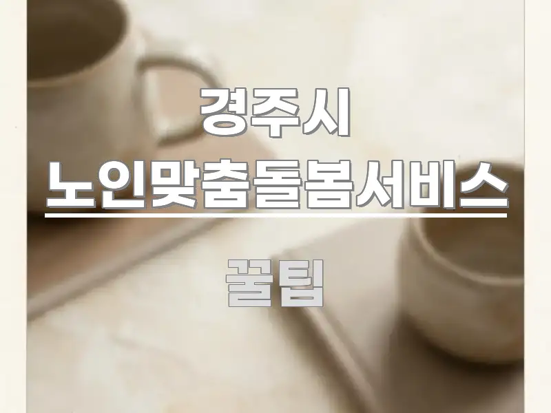 경주시 노인맞춤돌봄서비스 한눈에 들어오는 모던 카드뉴스 디자인 - 내용 요약을 위한 이미지