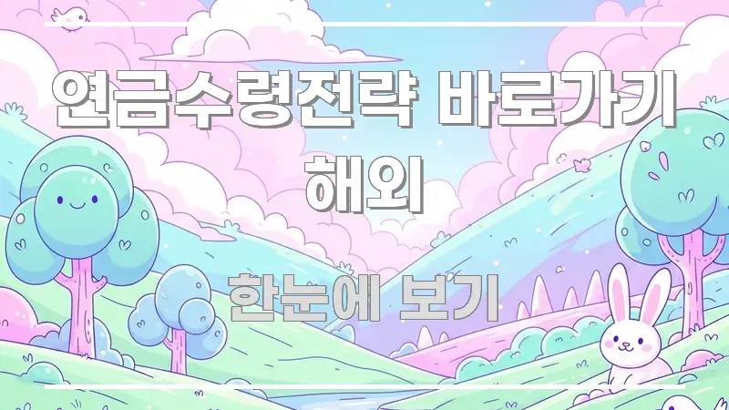 연금수령전략 바로가기 해외 구조적으로 정리된 핵심 요약 디자인 카드 - 글 흐름을 돕는 시각 자료